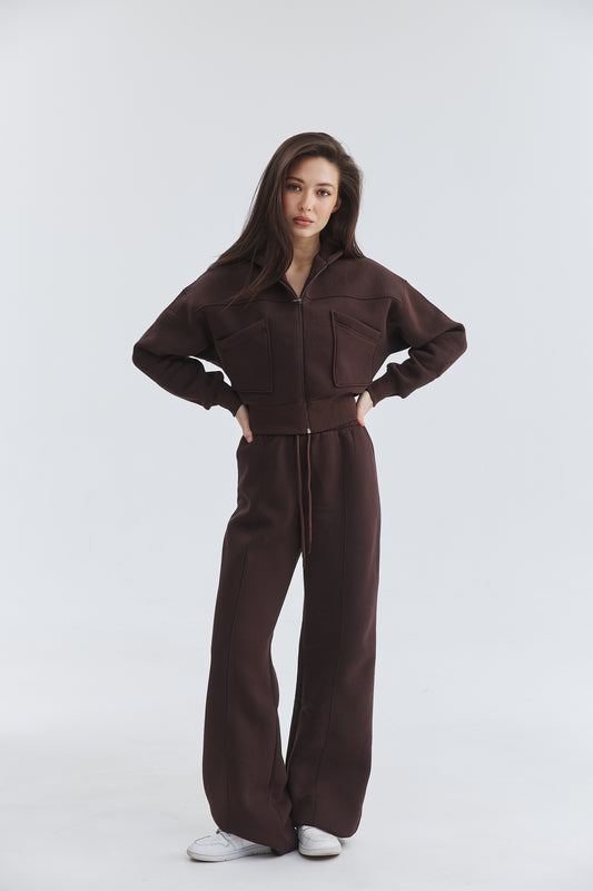 Костюм жіночий з петлі zip-palazzo